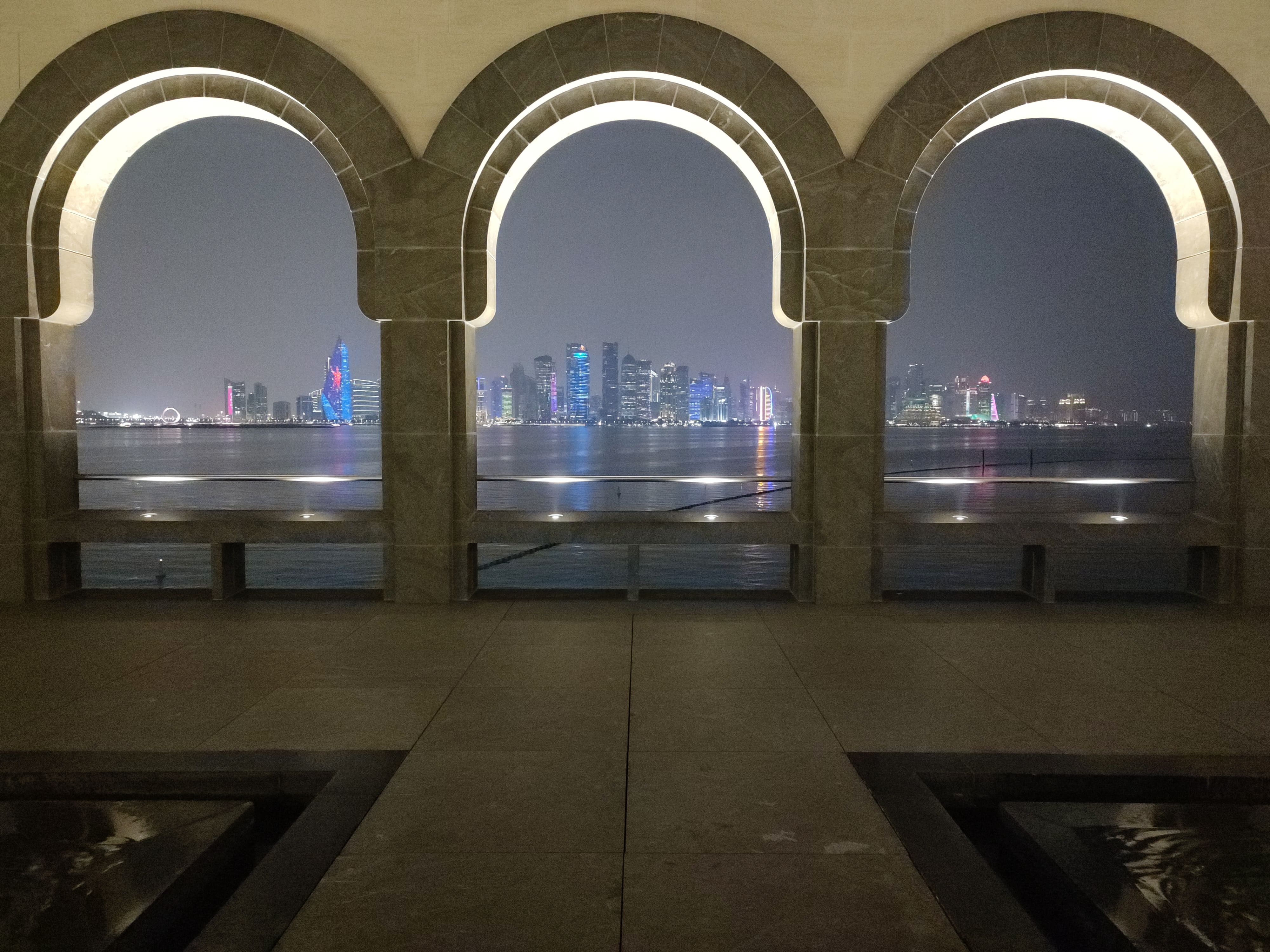 The Doha sykline as seen from the Museum of Islamic Arts, Doha